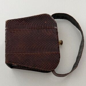 Vintage Brown Snakeskin Purse